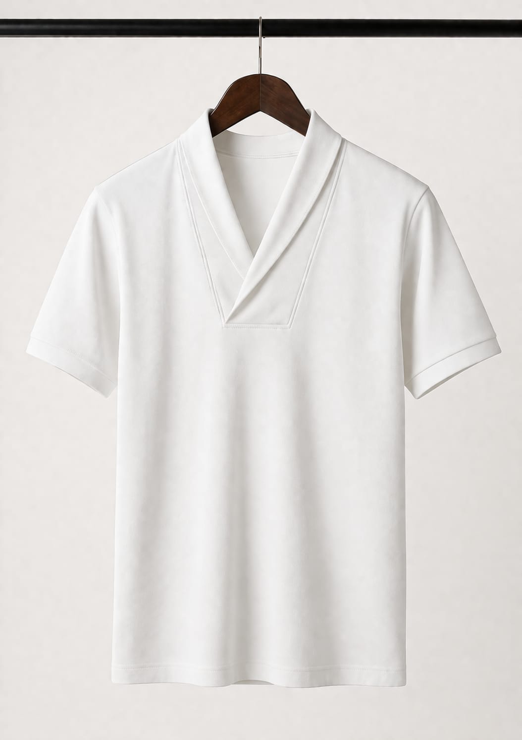 RISEO DRAPE COLLAR TEE